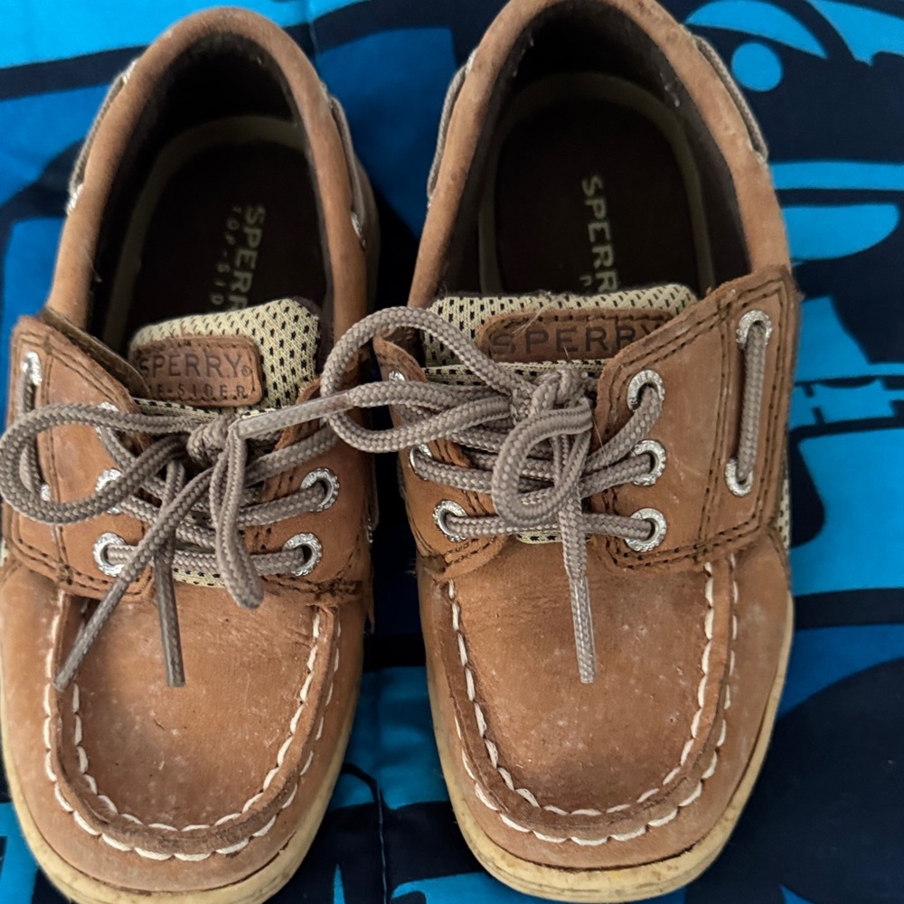 Sperry Kids Tan Moccasins